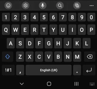 Клавиатура Samsung на старом устройстве